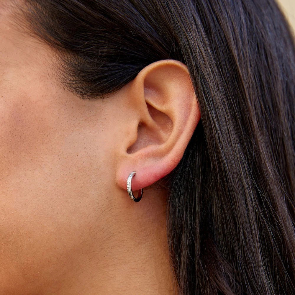 Emerald Eternity Hoop Earrings