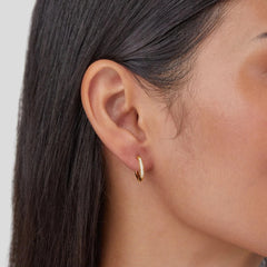 Emerald Eternity Hoop Earrings