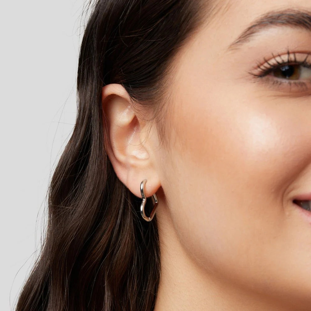 Classic Heart Hoop Earrings