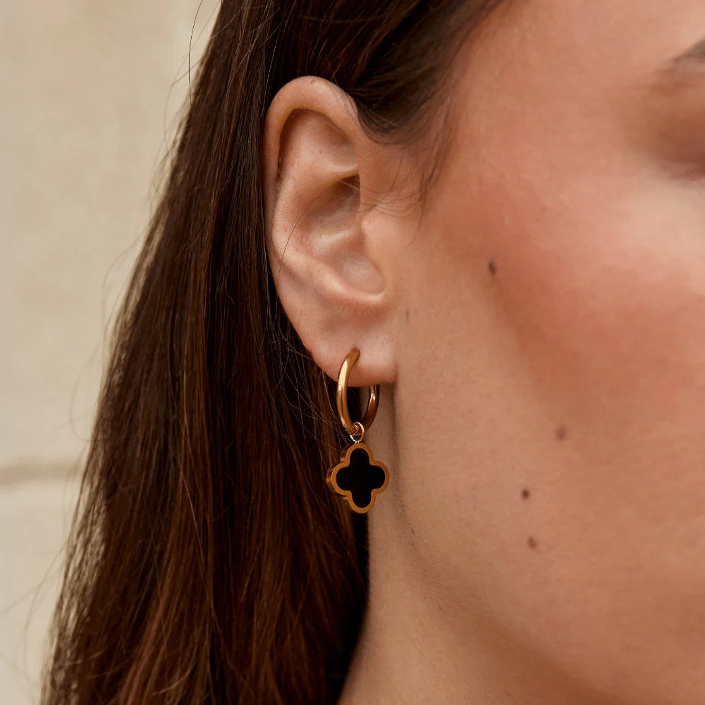 Amelia Clover Hoop Earrings
